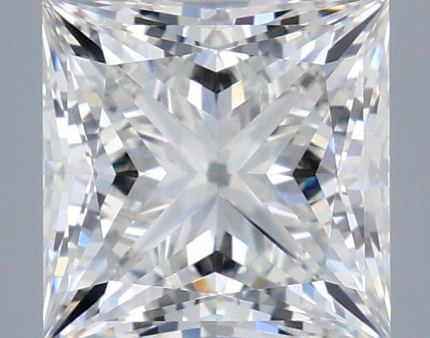 3.08 Carat Princess Shaped, Ideal Cut, F Color, VVS2 Clarity, IGI Certified Lab Grown Diamond