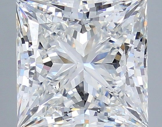 3.17 Carat Princess Shaped, Ideal Cut, G Color, VS1 Clarity, IGI Certified Lab Grown Diamond