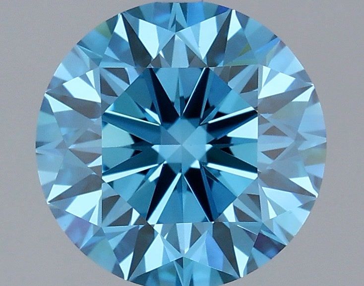 1.81 Carat Round Shaped, Excellent Cut, FANCY BLUE Color, VS1 Clarity, IGI Certified Lab Grown Diamond