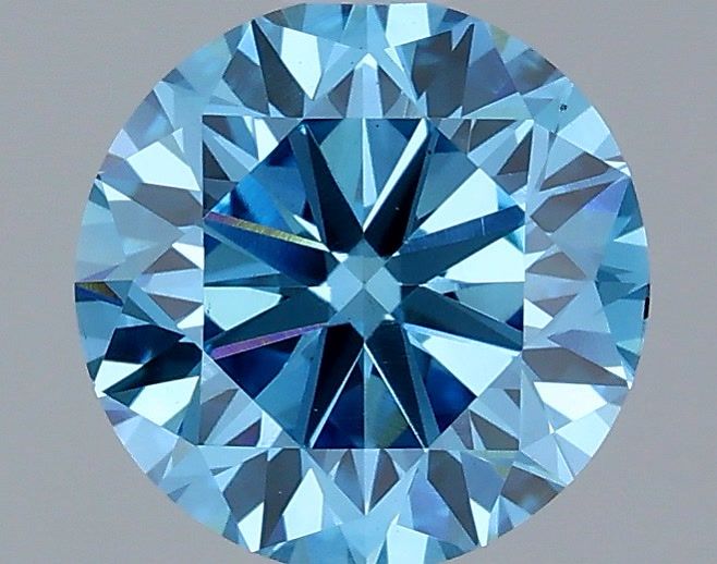 1.50 Carat Round Shaped, Very Good Cut, FANCY BLUE Color, VS1 Clarity, IGI Certified Lab Grown Diamond