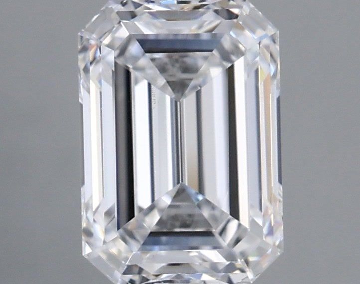 1.42 Carat Emerald Shaped, Ideal Cut, D Color, VS2 Clarity, IGI Certified Lab Grown Diamond