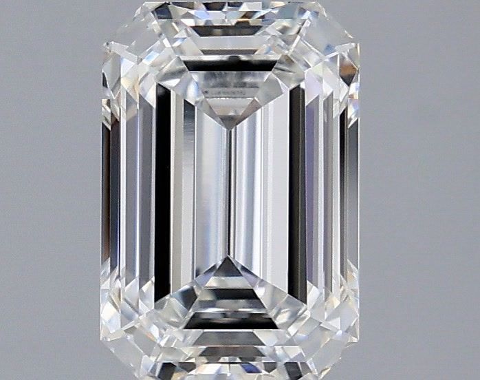 2.06 Carat Emerald Shaped, Ideal Cut, F Color, VVS2 Clarity, IGI Certified Lab Grown Diamond