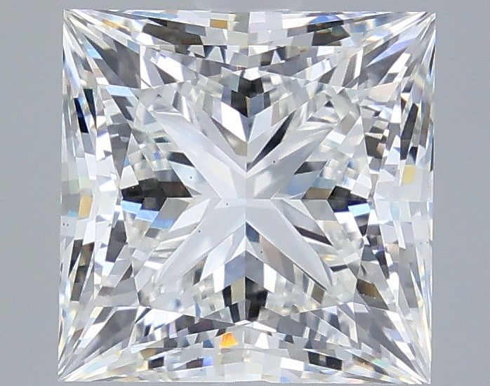 4.56 Carat Princess Shaped, Very Good Cut, E Color, VS1 Clarity, IGI Certified Lab Grown Diamond
