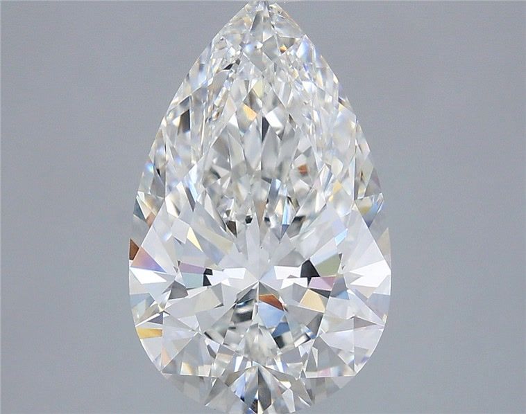 3.51 Carat Pear Shaped, Very Good Cut, F Color, VVS2 Clarity, IGI Certified Lab Grown Diamond