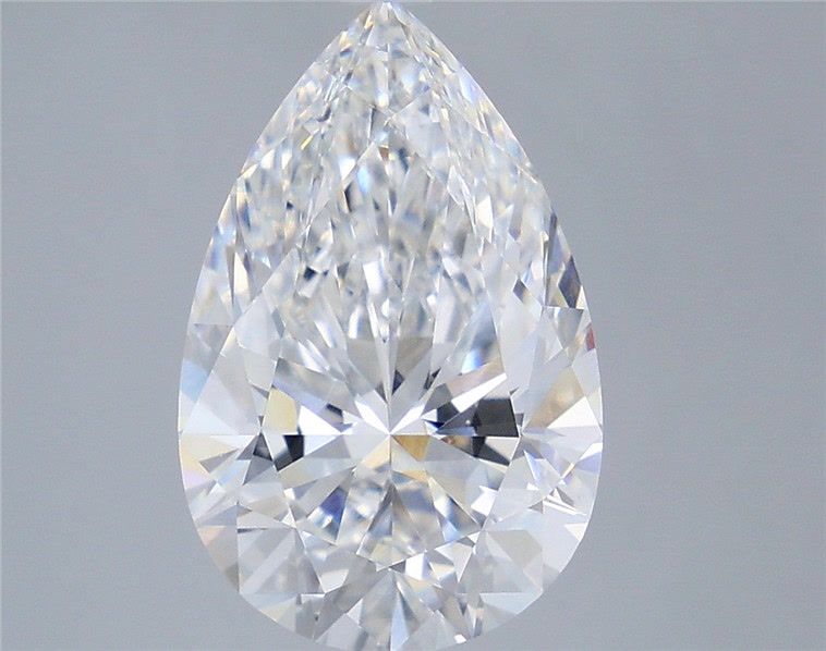 5.03 Carat Pear Shaped, Ideal Cut, E Color, VVS1 Clarity, IGI Certified Lab Grown Diamond