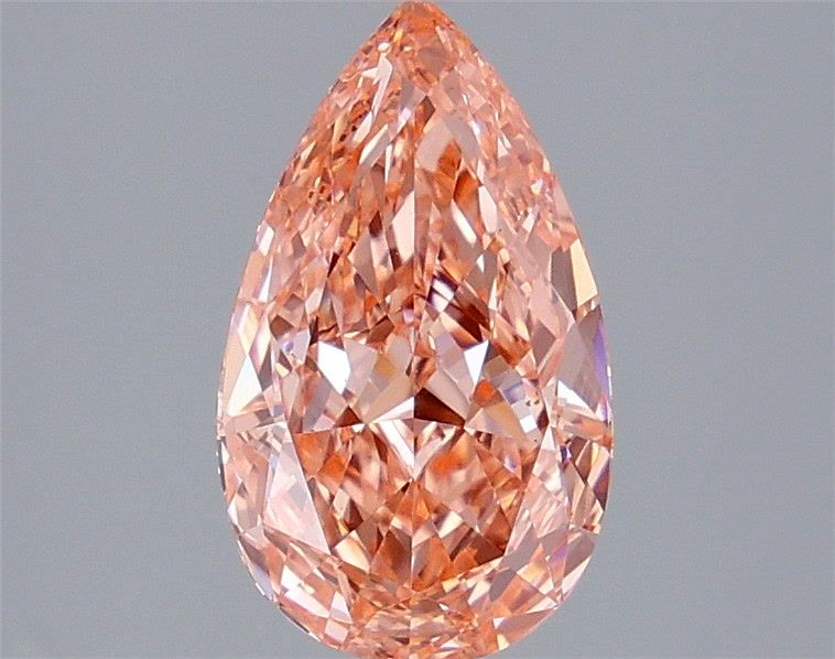 2.57 Carat Pear Shaped, Very Good Cut, FANCY VIVID PINK Color, VS1 Clarity, IGI Certified Lab Grown Diamond