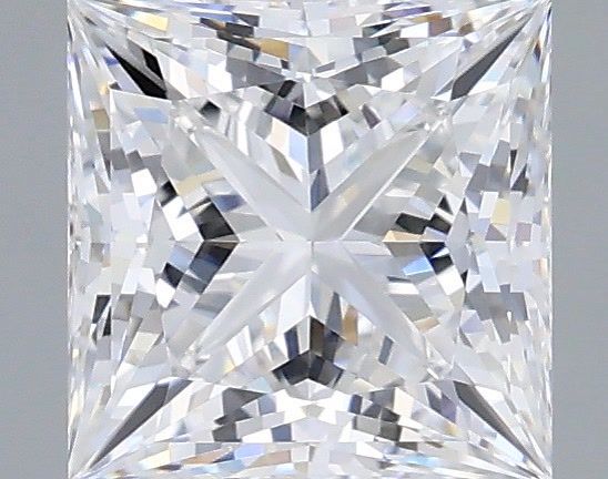 1.29 Carat Princess Shaped, Ideal Cut, D Color, VVS2 Clarity, IGI Certified Lab Grown Diamond