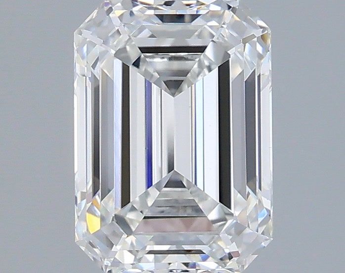 2.01 Carat Emerald Shaped, Ideal Cut, F Color, VVS2 Clarity, IGI Certified Lab Grown Diamond