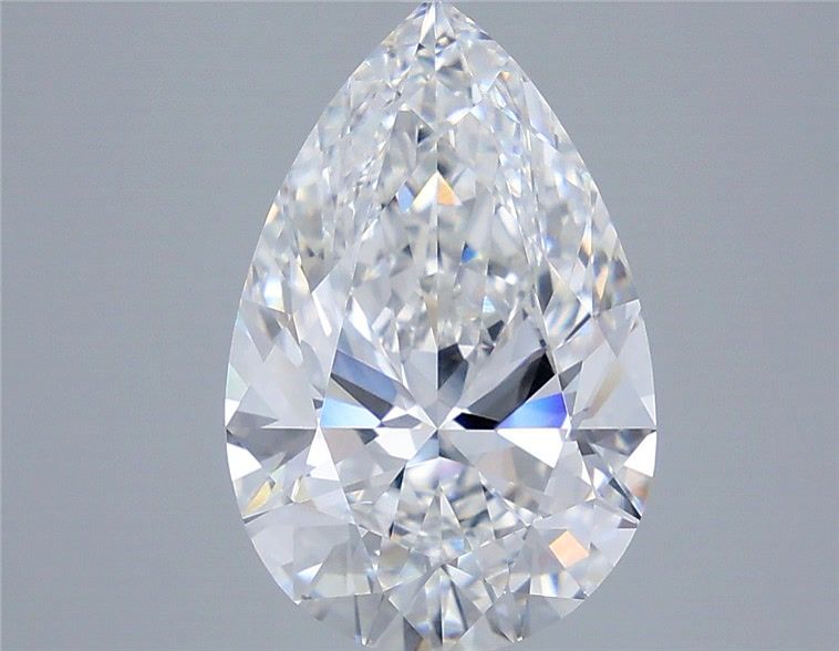 4.56 Carat Pear Shaped, Very Good Cut, D Color, VVS2 Clarity, IGI Certified Lab Grown Diamond