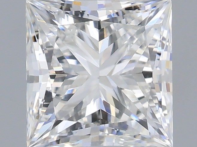 0.76 Carat Princess Shaped, Very Good Cut, E Color, VVS2 Clarity, IGI Certified Lab Grown Diamond