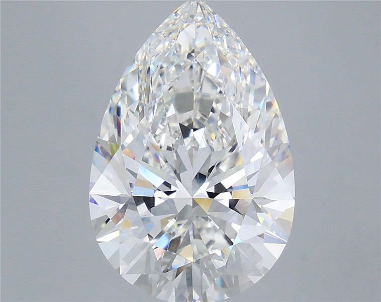 7.08 Carat Pear Shaped, Very Good Cut, F Color, VVS2 Clarity, IGI Certified Lab Grown Diamond