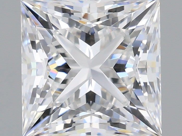 1.27 Carat Princess Shaped, Ideal Cut, D Color, VVS2 Clarity, IGI Certified Lab Grown Diamond