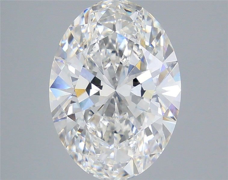 5.09 Carat Oval Shaped, Ideal Cut, F Color, VVS2 Clarity, IGI Certified Lab Grown Diamond