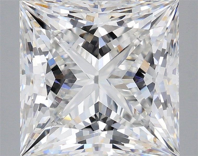 5.05 Carat Princess Shaped, Ideal Cut, F Color, VS1 Clarity, IGI Certified Lab Grown Diamond