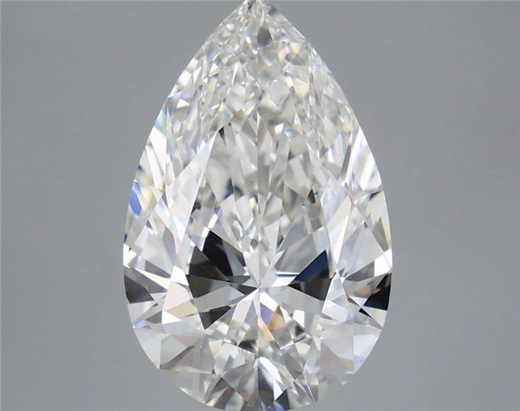 4.54 Carat Pear Shaped, Ideal Cut, G Color, VVS2 Clarity, IGI Certified Lab Grown Diamond