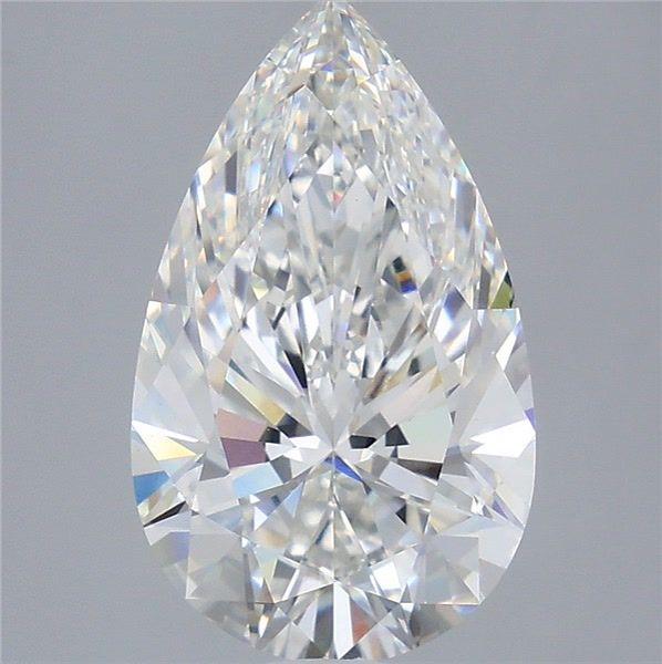 5.10 Carat Pear Shaped, Ideal Cut, F Color, VVS2 Clarity, IGI Certified Lab Grown Diamond