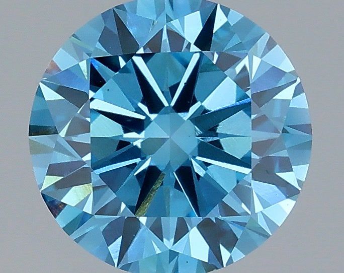 2.11 Carat Round Shaped, Very Good Cut, FANCY BLUE Color, VS1 Clarity, IGI Certified Lab Grown Diamond