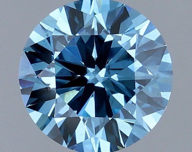 1.49 Carat Round Shaped, Very Good Cut, FANCY BLUE Color, VS2 Clarity, IGI Certified Lab Grown Diamond