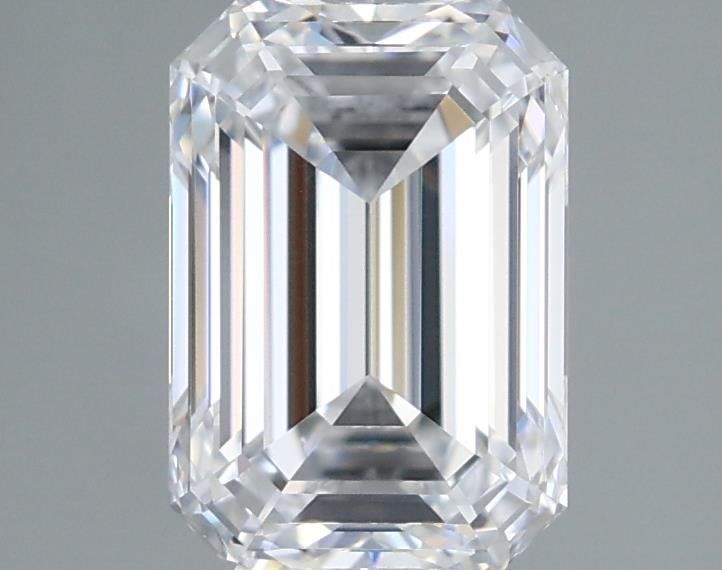 1.50 Carat Emerald Shaped, Ideal Cut, D Color, VS2 Clarity, IGI Certified Lab Grown Diamond
