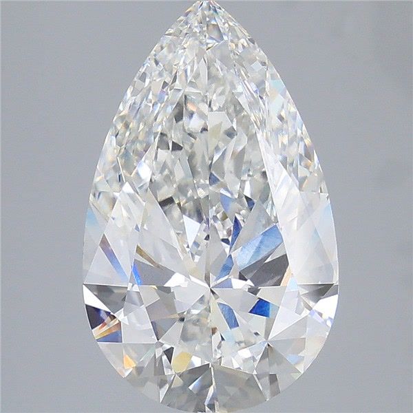5.99 Carat Pear Shaped, Ideal Cut, E Color, VVS2 Clarity, IGI Certified Lab Grown Diamond