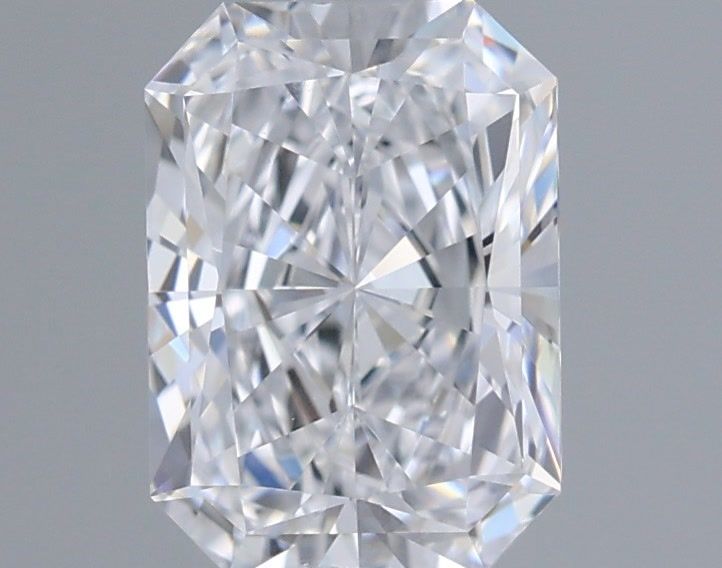 0.98 Carat Radiant Shaped, Ideal Cut, D Color, VVS2 Clarity, IGI Certified Lab Grown Diamond