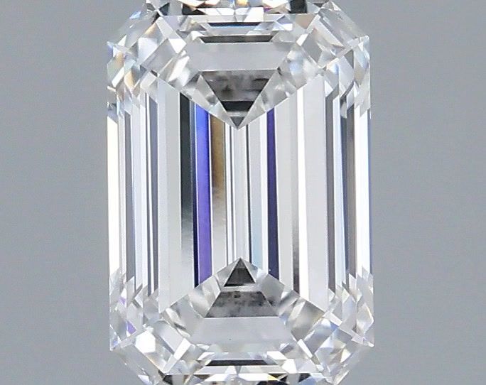 1.60 Carat Emerald Shaped, Ideal Cut, D Color, VVS2 Clarity, IGI Certified Lab Grown Diamond