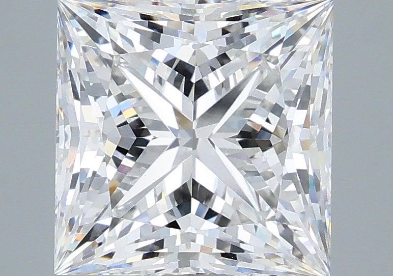 4.05 Carat Princess Shaped, Ideal Cut, E Color, VS1 Clarity, IGI Certified Lab Grown Diamond