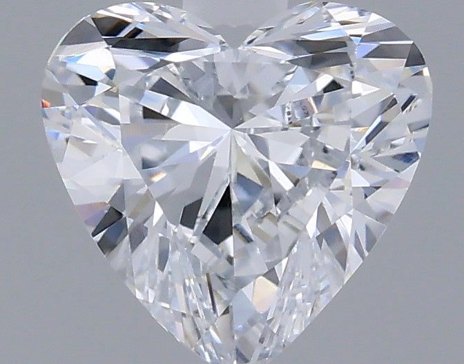 0.55 Carat Heart Shaped, Very Good Cut, D Color, VVS2 Clarity, IGI Certified Lab Grown Diamond