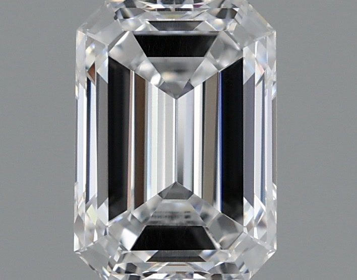 1.57 Carat Emerald Shaped, Ideal Cut, D Color, VS2 Clarity, IGI Certified Lab Grown Diamond