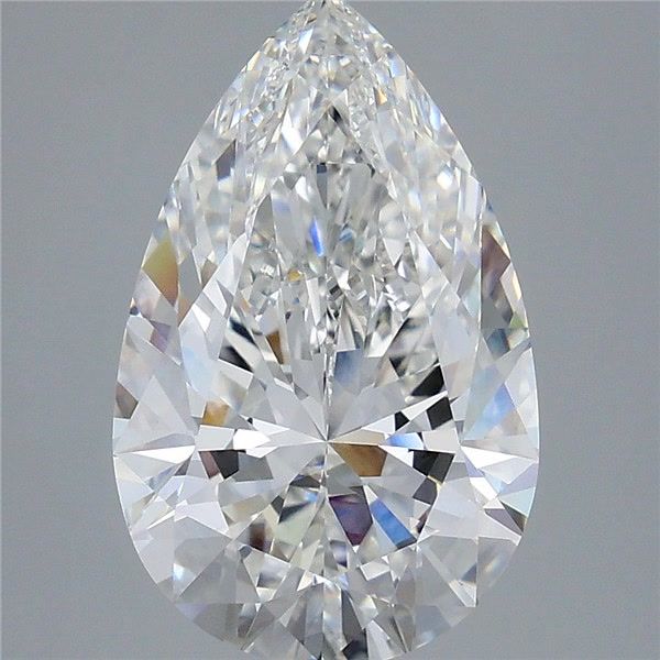 5.07 Carat Pear Shaped, Ideal Cut, F Color, VVS2 Clarity, IGI Certified Lab Grown Diamond
