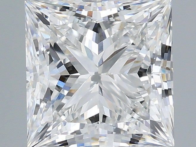 2.51 Carat Princess Shaped, Ideal Cut, F Color, VVS2 Clarity, IGI Certified Lab Grown Diamond