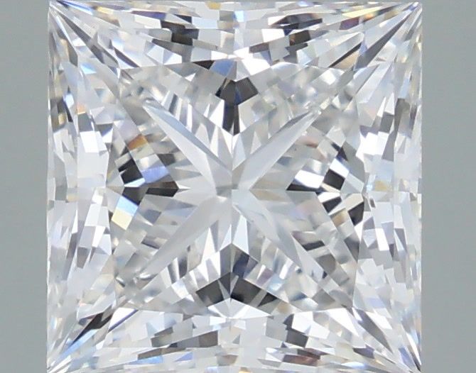 4.10 Carat Princess Shaped, Ideal Cut, F Color, VVS2 Clarity, IGI Certified Lab Grown Diamond