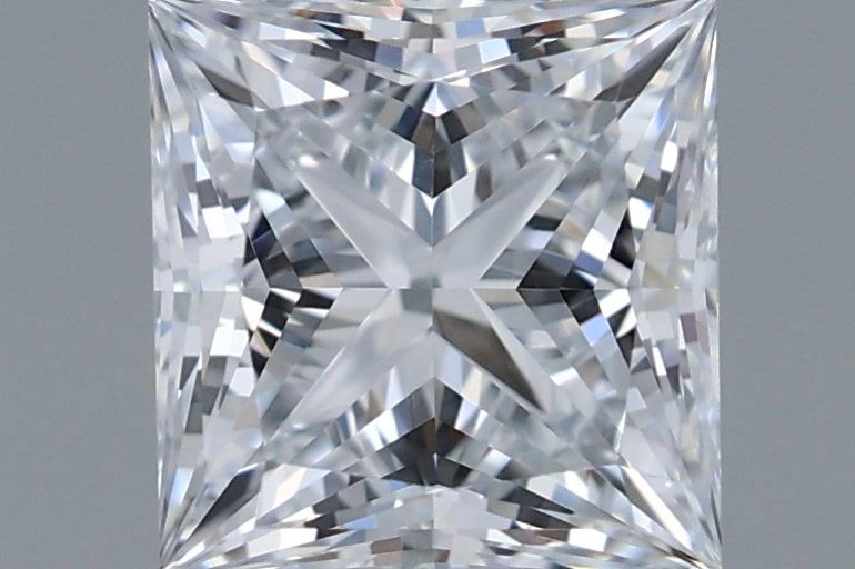 1.03 Carat Princess Shaped, Ideal Cut, D Color, IF Clarity, IGI Certified Lab Grown Diamond