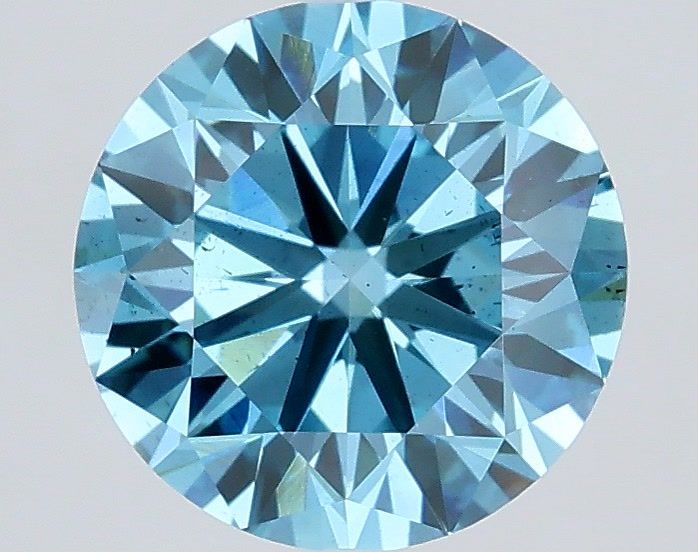 2.04 Carat Round Shaped, Very Good Cut, FANCY BLUE Color, SI1 Clarity, IGI Certified Lab Grown Diamond