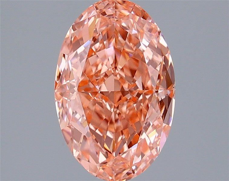 2.54 Carat Oval Shaped, Very Good Cut, FANCY VIVID PINK Color, VVS2 Clarity, IGI Certified Lab Grown Diamond