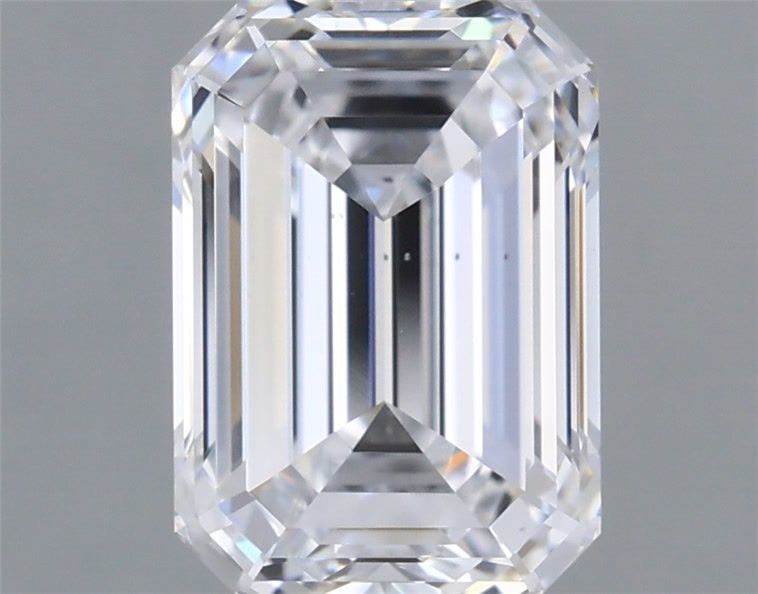 1.50 Carat Emerald Shaped, Ideal Cut, D Color, VS2 Clarity, IGI Certified Lab Grown Diamond