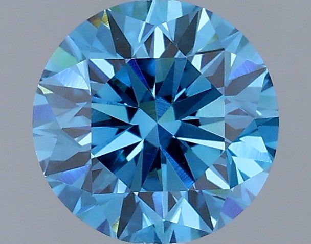 1.46 Carat Round Shaped, Very Good Cut, FANCY BLUE Color, VVS2 Clarity, IGI Certified Lab Grown Diamond