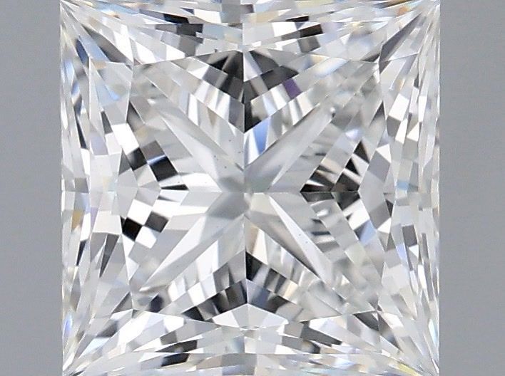 2.03 Carat Princess Shaped, Ideal Cut, E Color, VS1 Clarity, IGI Certified Lab Grown Diamond