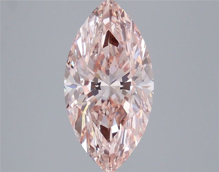 3.54 Carat Marquise Shaped, Very Good Cut, FANCY VIVID PINK Color, VVS2 Clarity, IGI Certified Lab Grown Diamond
