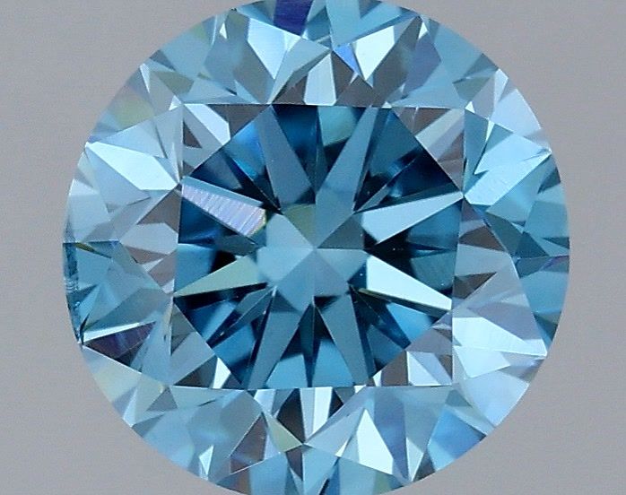 1.70 Carat Round Shaped, Good Cut, FANCY BLUE Color, SI1 Clarity, IGI Certified Lab Grown Diamond