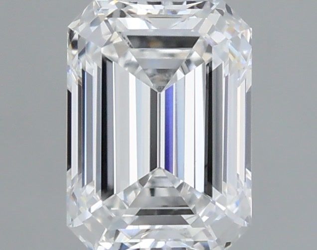 0.59 Carat Emerald Shaped, Ideal Cut, D Color, VVS1 Clarity, IGI Certified Lab Grown Diamond