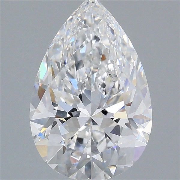 2.74 Carat Pear Shaped, Ideal Cut, D Color, VS1 Clarity, IGI Certified Lab Grown Diamond