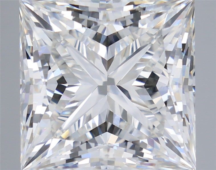 7.04 Carat Princess Shaped, Ideal Cut, F Color, VVS2 Clarity, IGI Certified Lab Grown Diamond