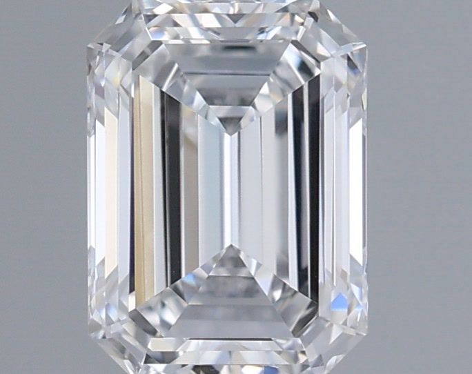 0.97 Carat Emerald Shaped, Ideal Cut, D Color, VVS2 Clarity, IGI Certified Lab Grown Diamond