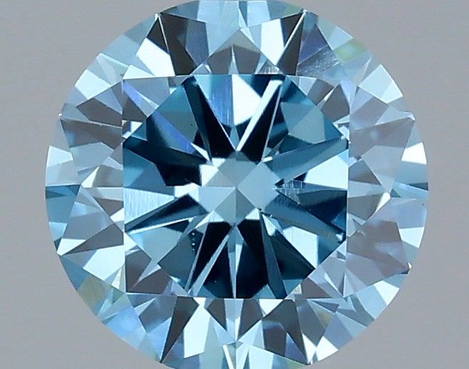 1.50 Carat Round Shaped, Very Good Cut, FANCY BLUE Color, VS1 Clarity, IGI Certified Lab Grown Diamond
