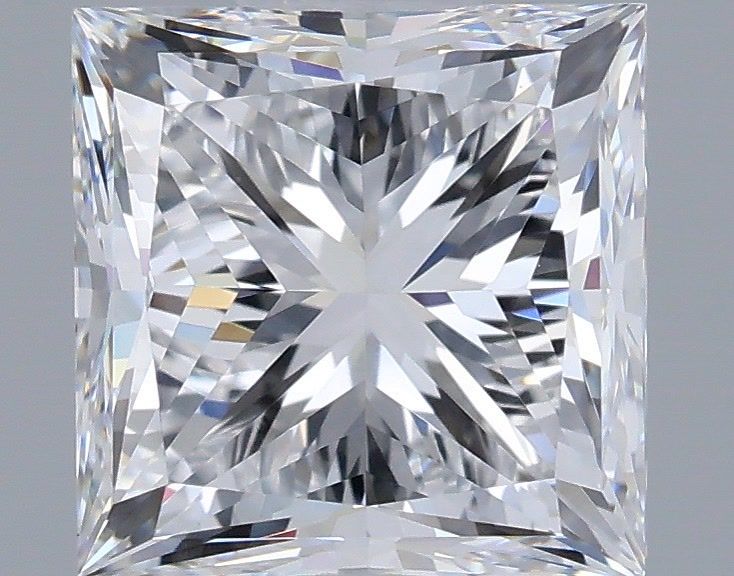 2.02 Carat Princess Shaped, Very Good Cut, D Color, VVS2 Clarity, IGI Certified Lab Grown Diamond