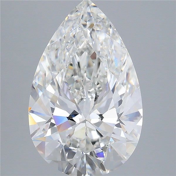 5.09 Carat Pear Shaped, Ideal Cut, F Color, VVS1 Clarity, IGI Certified Lab Grown Diamond