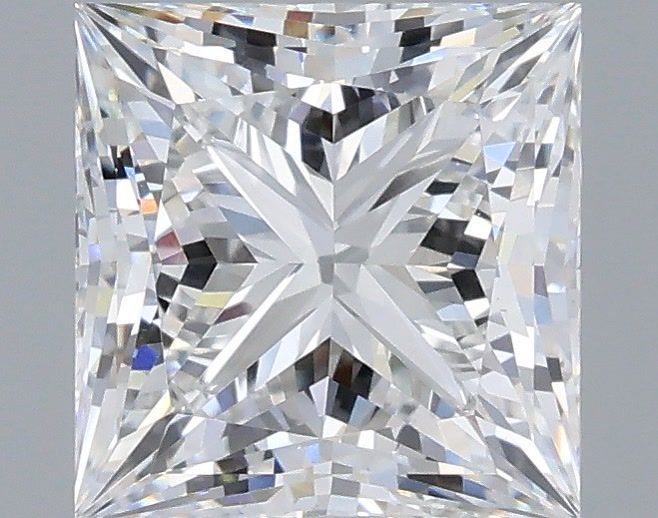 1.95 Carat Princess Shaped, Ideal Cut, E Color, VVS2 Clarity, IGI Certified Lab Grown Diamond