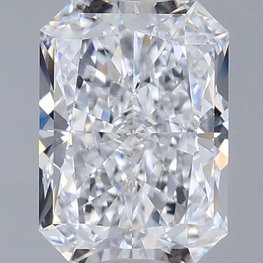 1.53 Carat Radiant Shaped, Very Good Cut, D Color, VVS2 Clarity, IGI Certified Lab Grown Diamond