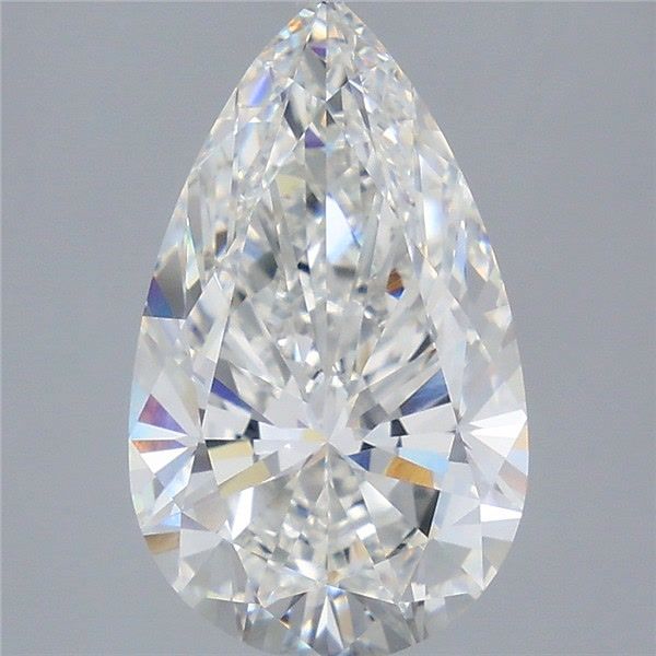 4.71 Carat Pear Shaped, Ideal Cut, F Color, VVS2 Clarity, IGI Certified Lab Grown Diamond